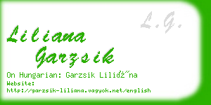 liliana garzsik business card